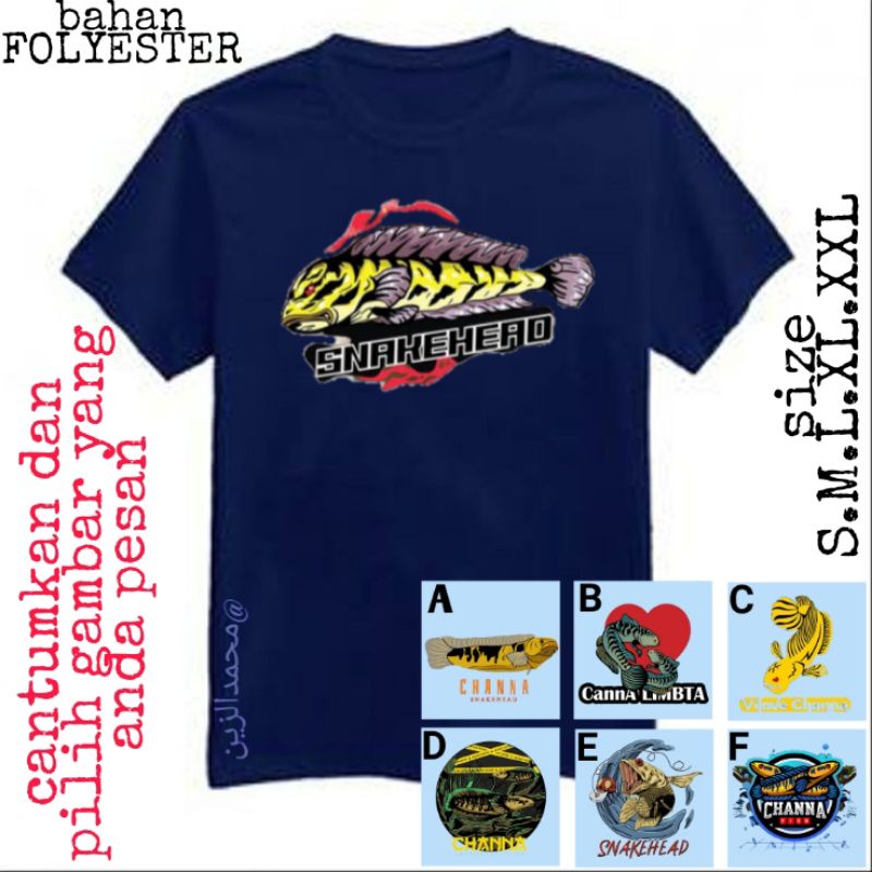 kaos anak channa snakehead/limbata/auranti/maru/pulchra/blue pulchra/barca/marulioides/ kaos Channa 
