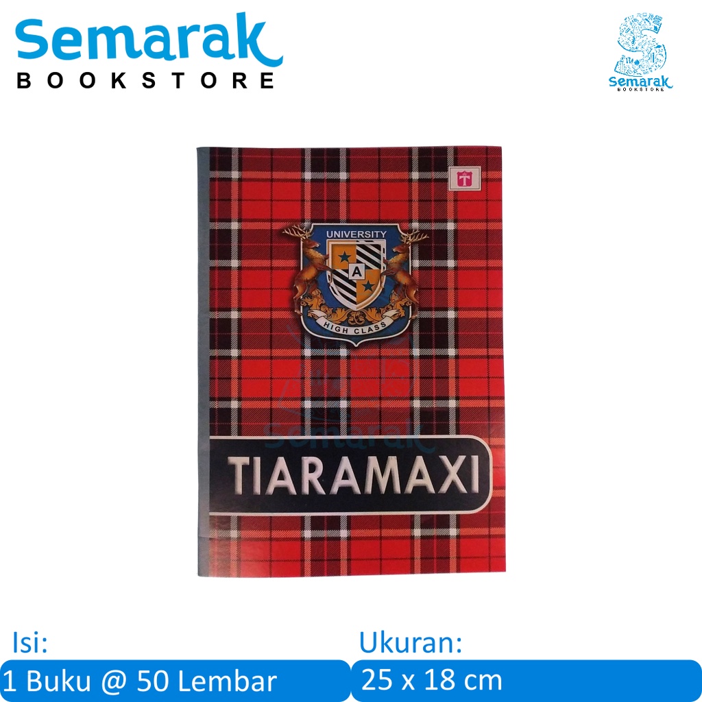 

Tiaramaxi Buku Tulis Campuss Boxy 50 Lembar [1 Buku]
