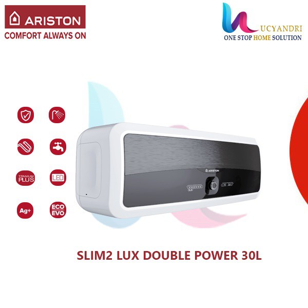 ARISTON SLIM2 LUX 30 L DOUBLE POWER NEW MODEL Pemanas Air Water Heater