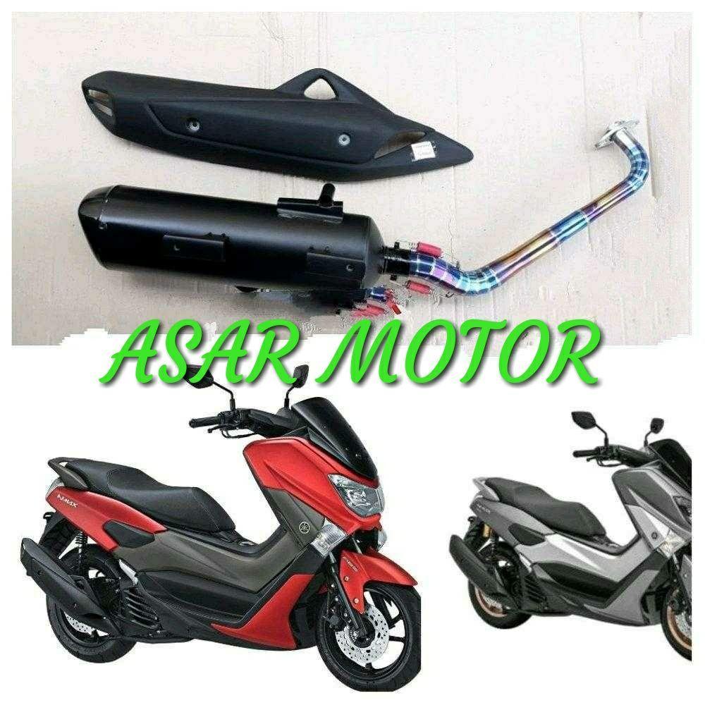Knalpot Bobokan Yamaha NMax Model Tsukigi Leheran Pelangi Standar Racing