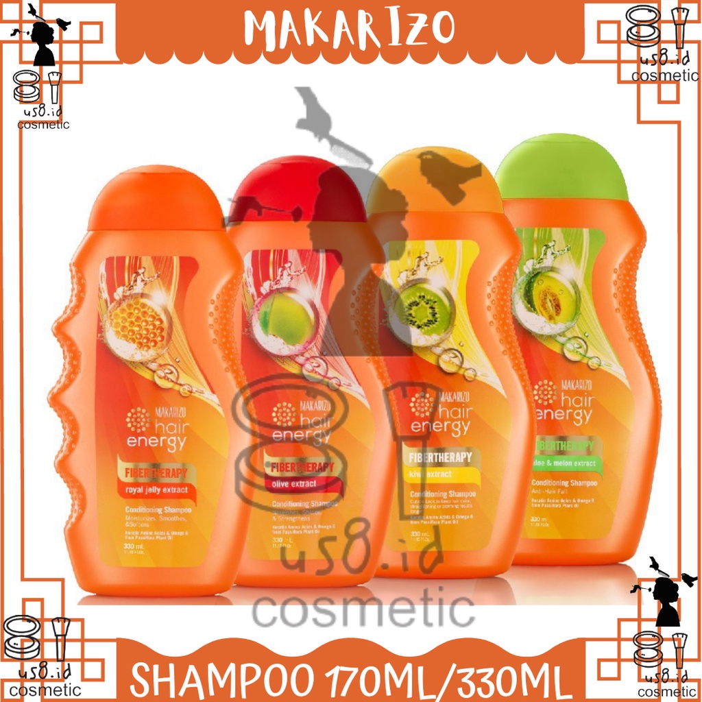 Makarizo Hair Energy Conditioning Shampoo Fibertherapy 170ml / 330ml Botol Original BPOM