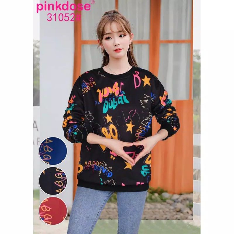 atasan sweater pinkdose