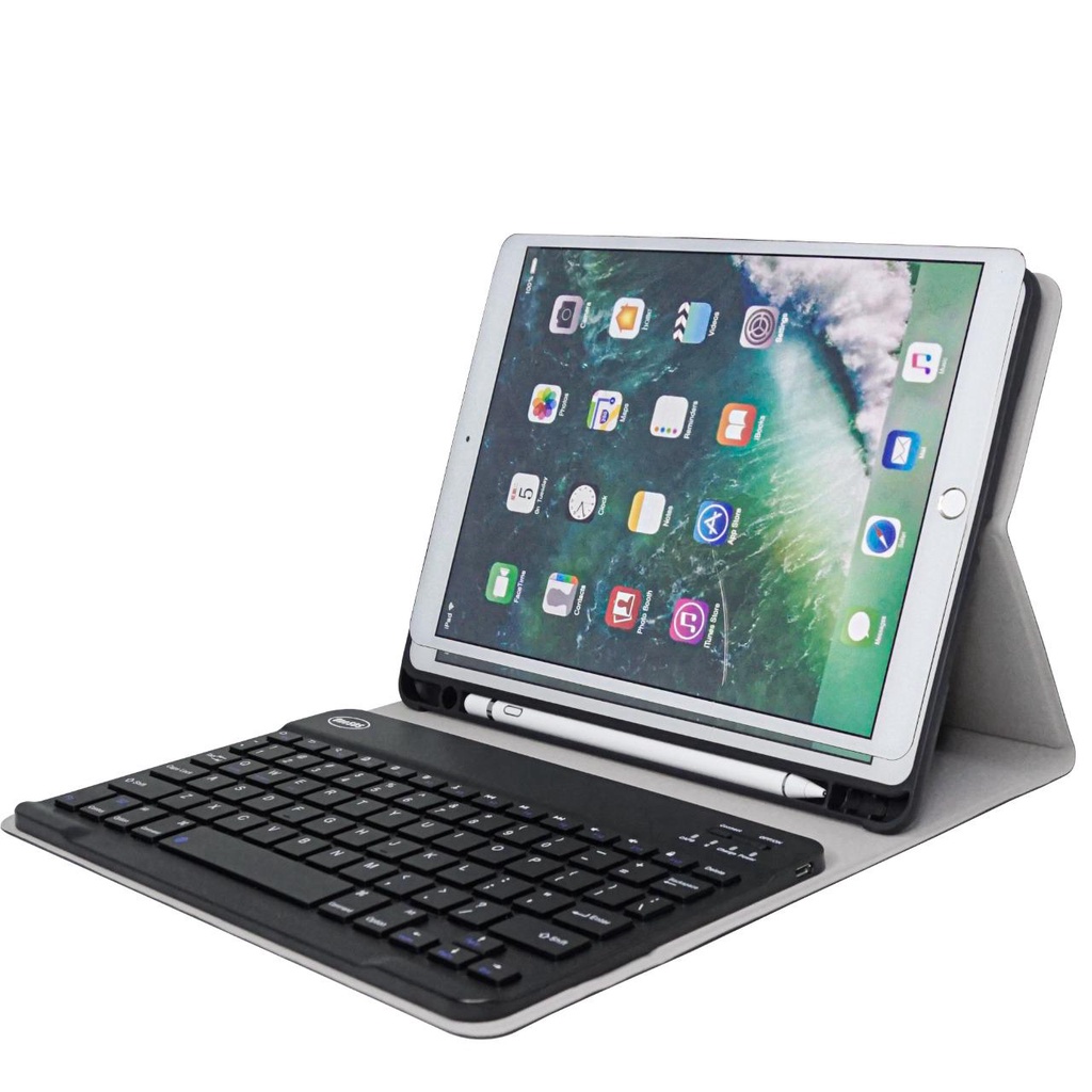 Samsung Tab A 8 2019 P200 P205 Case 2 in 1 Sarung Keyboard + Tempat Stylus Leather Case