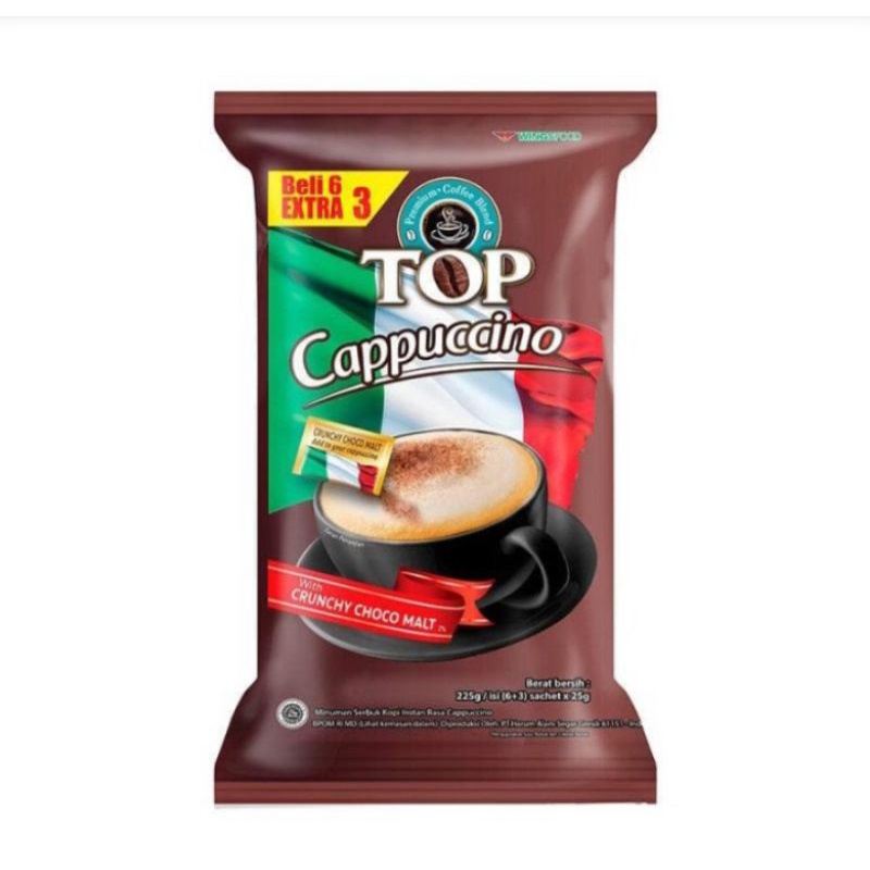 

top coffee cappucino 6+3x25 gram