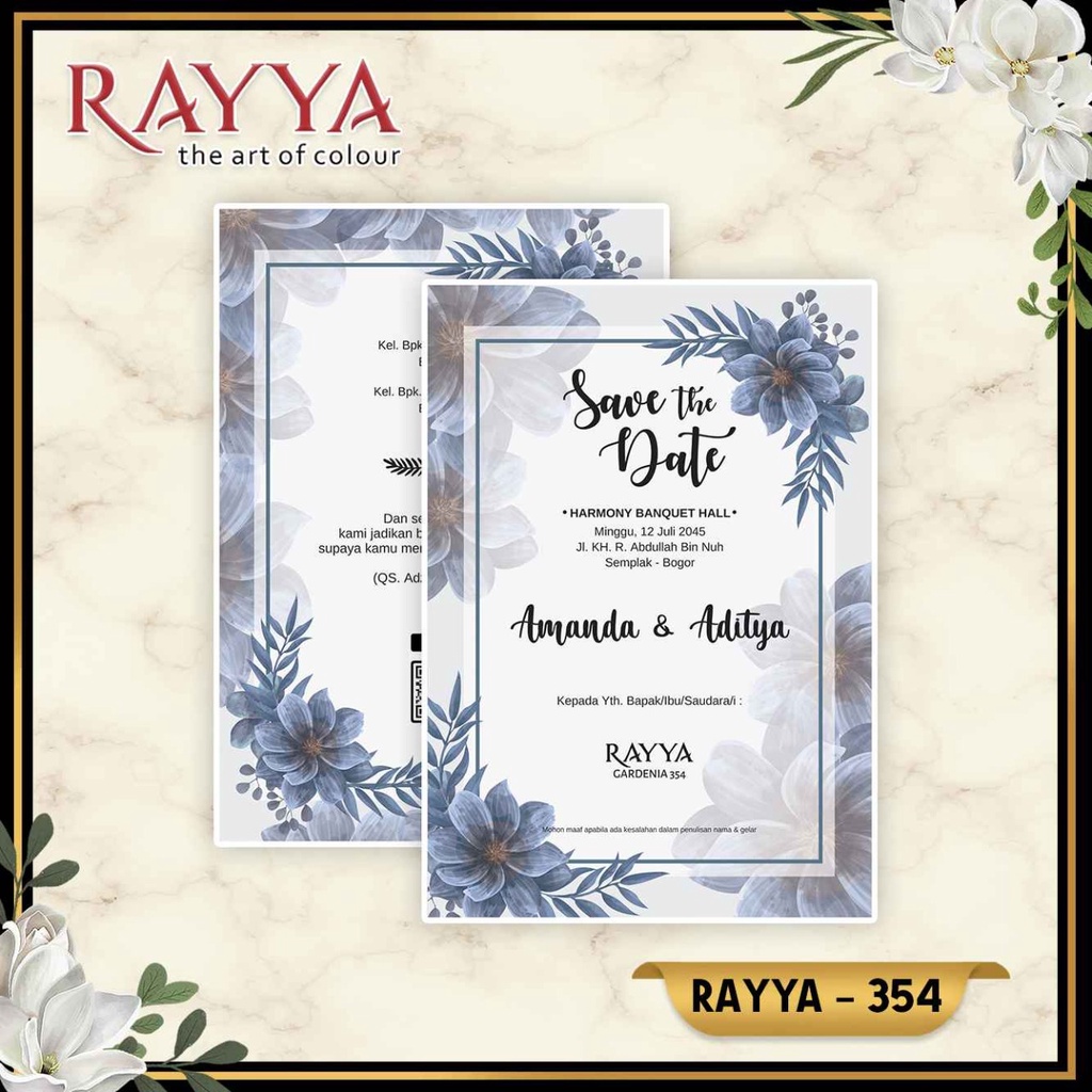 Rayya 354 | Blangko Undangan | Undangan Kosongan (Free File Setting Corel)