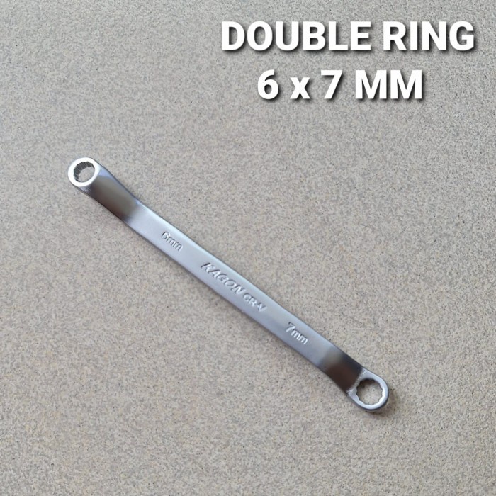 Kunci Double Ring KAGON CRV 6X7 MM