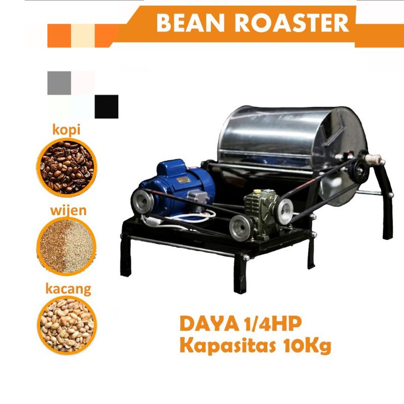 #MESIN #SANGRAI #KOPI #KACANG #WIJEN #KAPASITAS #MAX #10kg #OTOMATIS #PENGGERAK #DINAMO #LISTRIK #CO