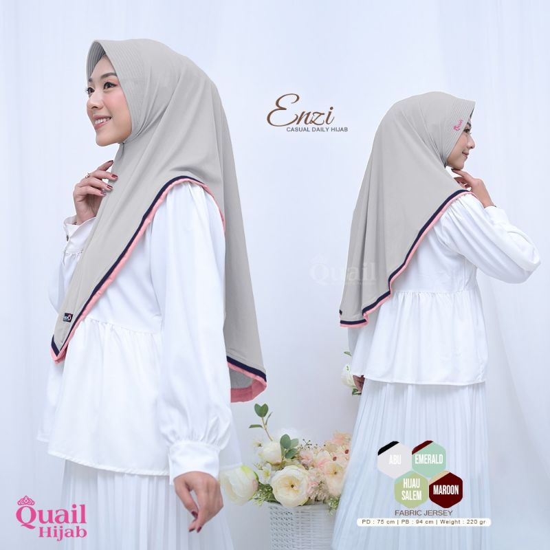 ENZI ORIGINAL QUAIL HIJAB | JILBAB JERSEY QUAIL | JILBAB ABU QUAIL | JILBAB LIST QUAIL