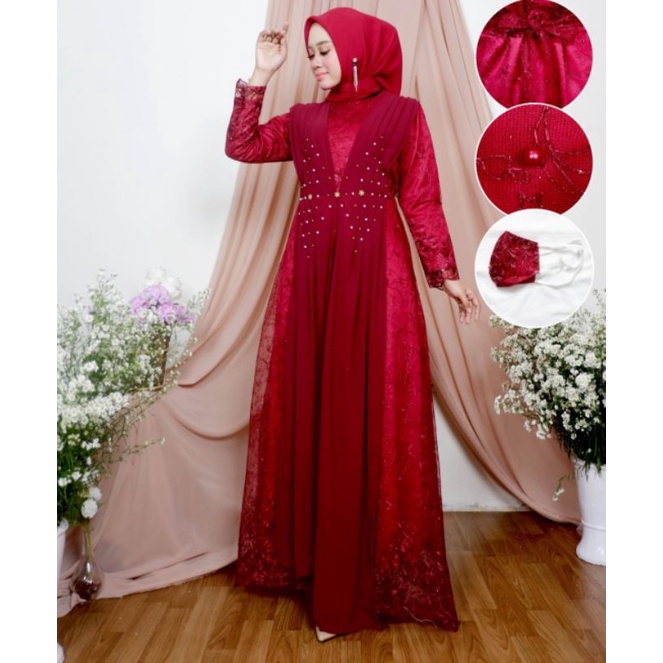 Gamis andini kebaya/gamis modern/gamis muslim/gamis pesta