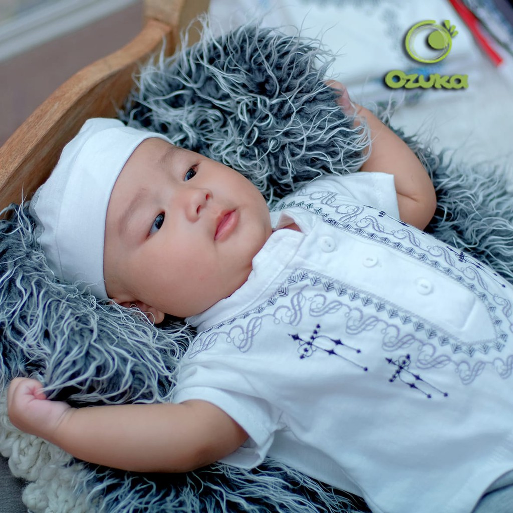 OZUKA Baby Boy Set/ Setelan Anak Laki Laki Muslim - Romper Koko Kode: KDM-01