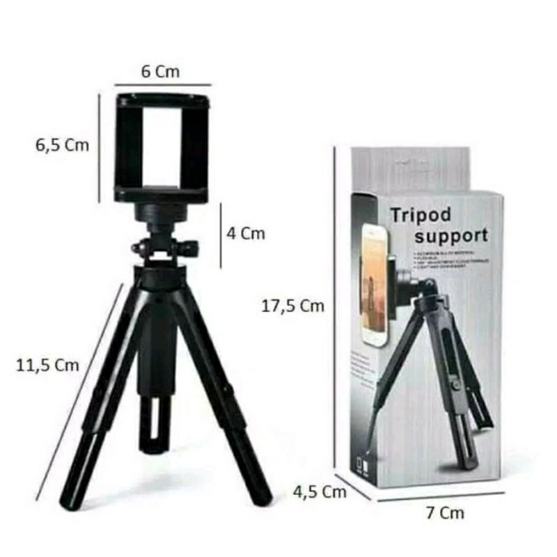 MINI TRIPOD SUPPORT FOR HANDPHONE CAMERA + HOLDER U TRIPOD HANDPHONE HOLDER MEJA