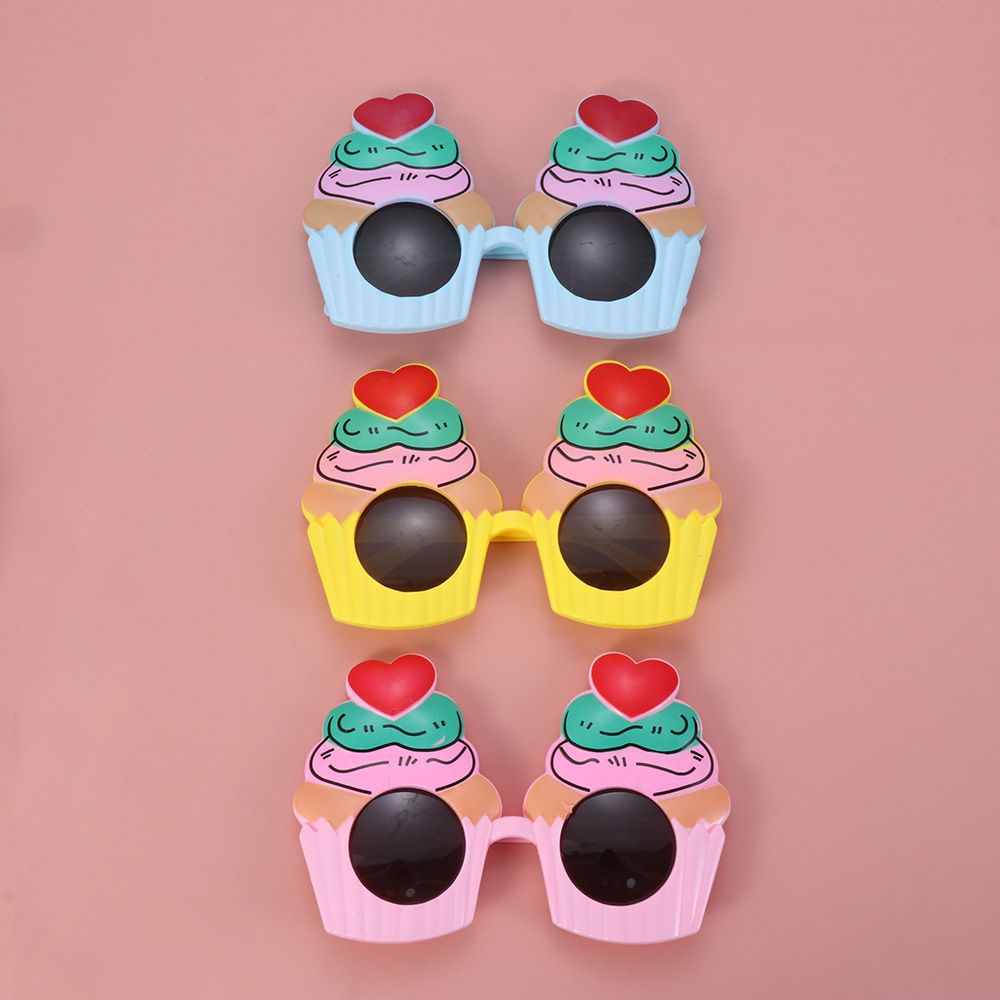 SUYOU Sun Flower Birthday Glasses Cake Party Sunglasses Ice Cream Insert The Cards Funny Decorate Holiday Celebration Selfie Props