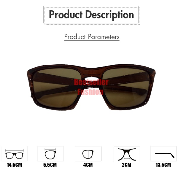 Kacamata Hitam Fashion Sporty Anti UV Wanita dan Pria Style Korea Frame Sunglasses Lensa Gaya Terbaru