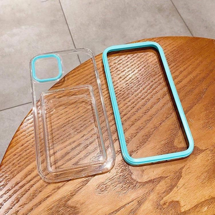 Harga TERMURAAH.. 3 in 1 Clear Silicone with Card Holder Case for iPhone 11 / Case iPhone 11 Pro / C