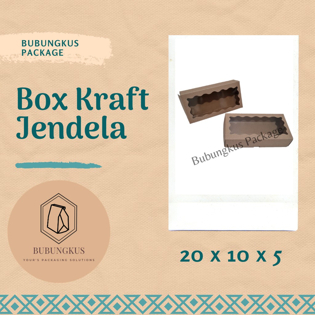 

Box Donat isi 2 Kraft jendela gelombang 1pcs/ Uk.20x10x5/Box Donat / Dus Donat / Kotak Donat / Wadah Donat
