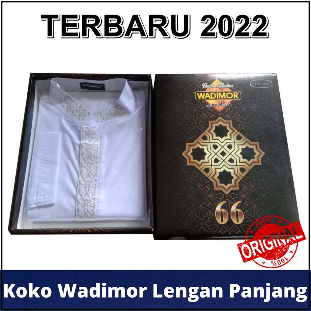 NEW Baju koko pria wadimor viscose 66 lengan panjang original terbaru 2022 fashion busana muslim ukuran pria dewasa 2 saku