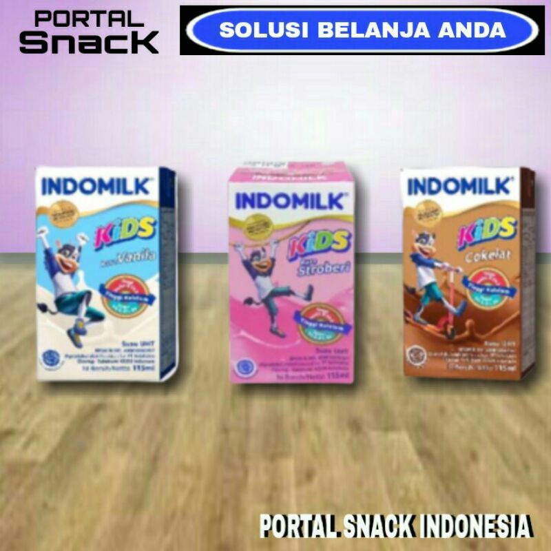 

INDOMILK susu UHT 115 ml coklat,vanila,strawberry