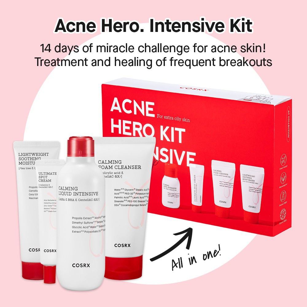 COSRX ACNE KIT INTENSIVE &amp; ACNE HERO KIT MILD