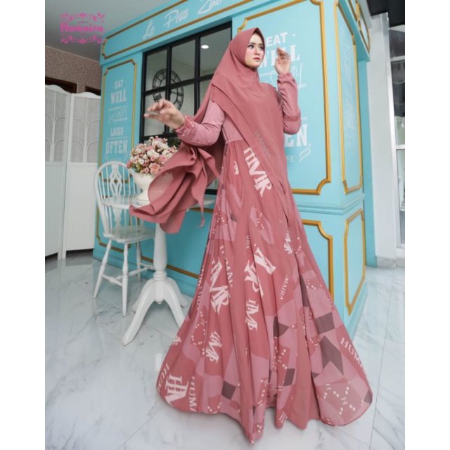 Nimra Series Ori by Humaira / Gamis Set Syar’i / Gamis Pesta Mewah / Baju Syari Terbaru / Dress Muslimah / Fashion Muslimah Branded7-1