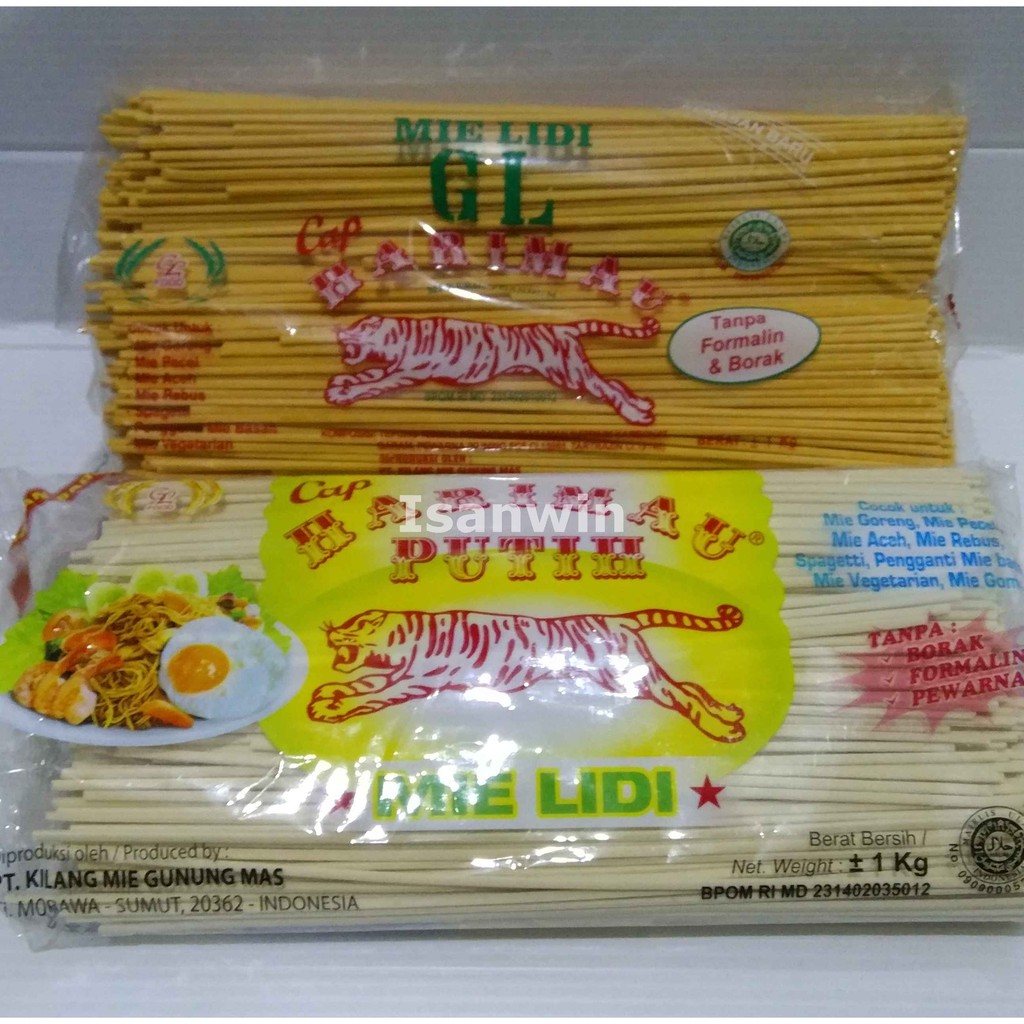 Jual Mie Lidi Medan Mie Gomak Cap Harimau Kuning Putih Halal Shopee