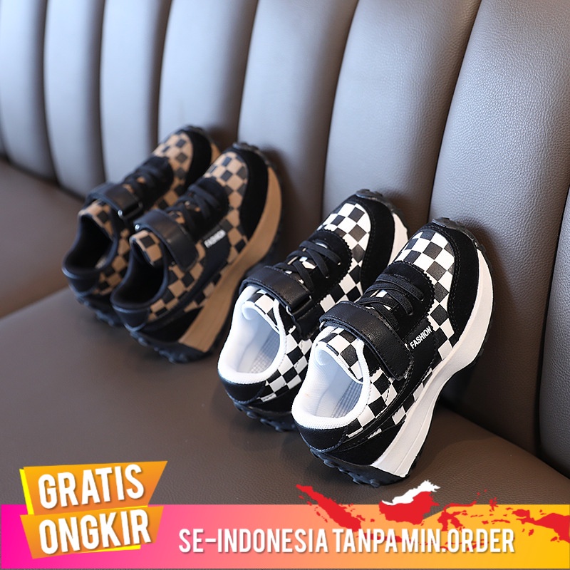 Anak Perempuan Cortez Papan Catur Kotak-kotak Anak  Korea Sepatu Olahraga Menengah  Besar Anak-anak 