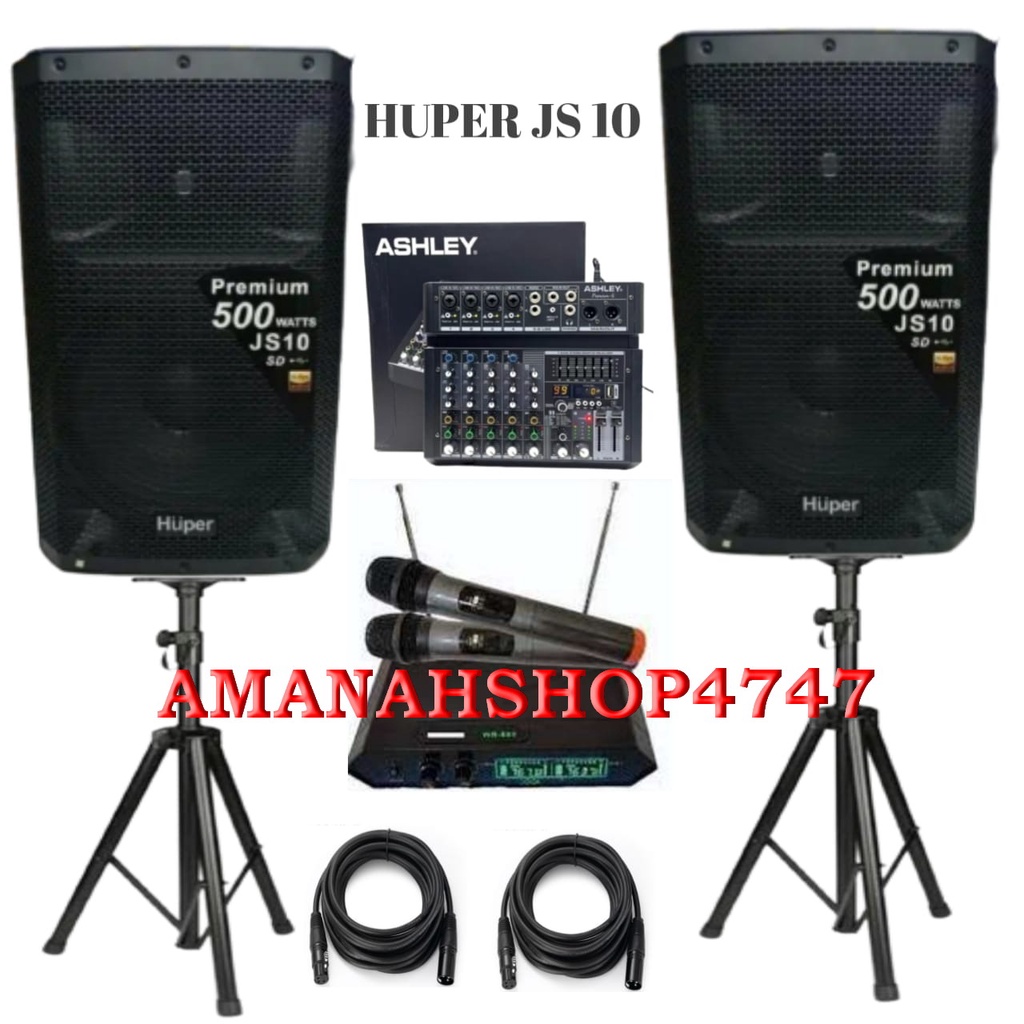 Huper Speaker Aktif JS 10 - 15 Inch Original Speaker Aktif Huper JS10 500Watt