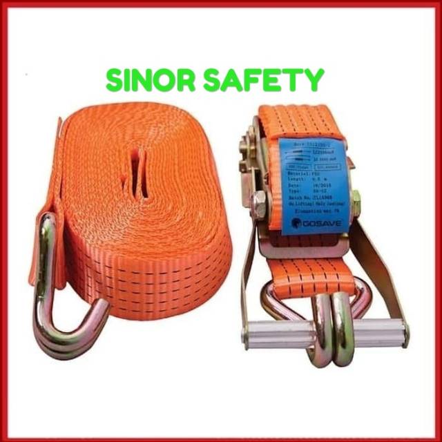 GOSAVE Webbing Cargo Lashing Belt Ratchet 3Ton x 12Mtr Lashing Belt Rachet Tie Down Trackbelt