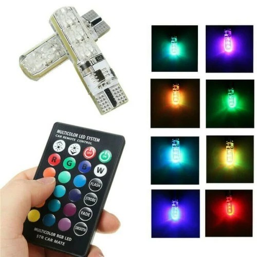 Lampu Senja T10 Remot GARANSI LED Sein Senja Remot T 10 RGB 16 Warna