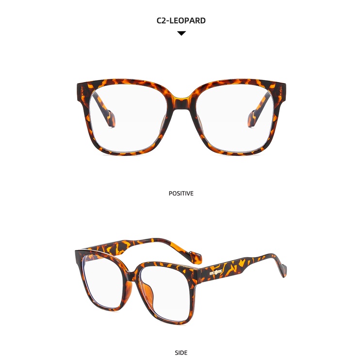 2021 new Korean version of the large square frame ins trend retro literary men and women glasses