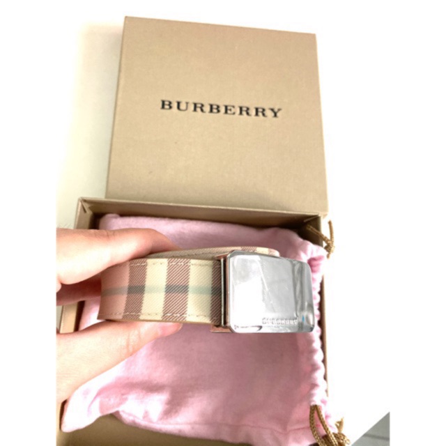 Preloved burberry belt authentic