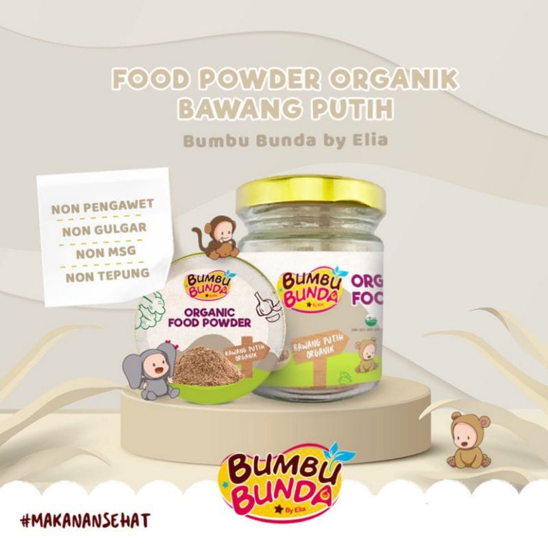 Bumbu Bunda Organic Food Powder Mpasi Bawang Putih 40g