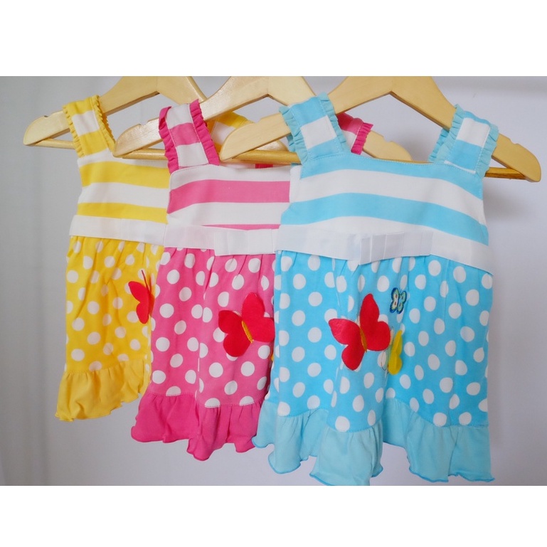 Dress rok baju baby bayi perempuan toddler kupu kupu LUNA