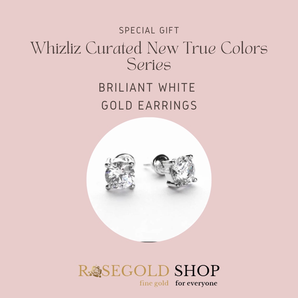 (Free Emas Mini) Gold Earrings Whizliz Curated Anting Emas kadar 9 karat New True Colors series