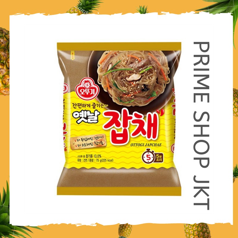 OTTOGI JAPCHAE INSTANT / VERMICELLI NOODLE / SOHUN UBI INSTAN / glass noodle 75 gr non halal