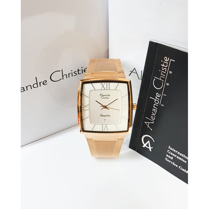 [ ORIGINAL ] Jam Tangan Pria / Cowok Alexandre Christie 8329 ori