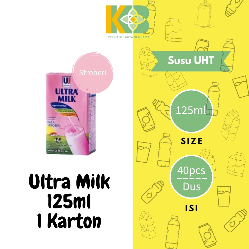 

Susu Ultra Stroberi 125ml Isi 40 Pcs