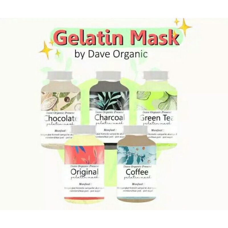 Masker Gelatin Dave Organic Mask