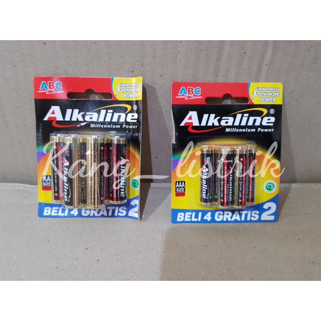 Batre ABC / Baterai ABC Alkaline AA / AAA Beli 4 gratis 2