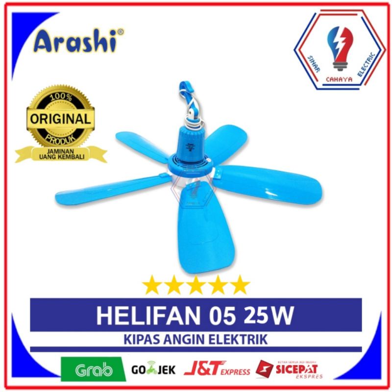 Jual Kipas Angin Gantung / Helifan Arashi 5 Baling 4 Baling AR 228 15W ...