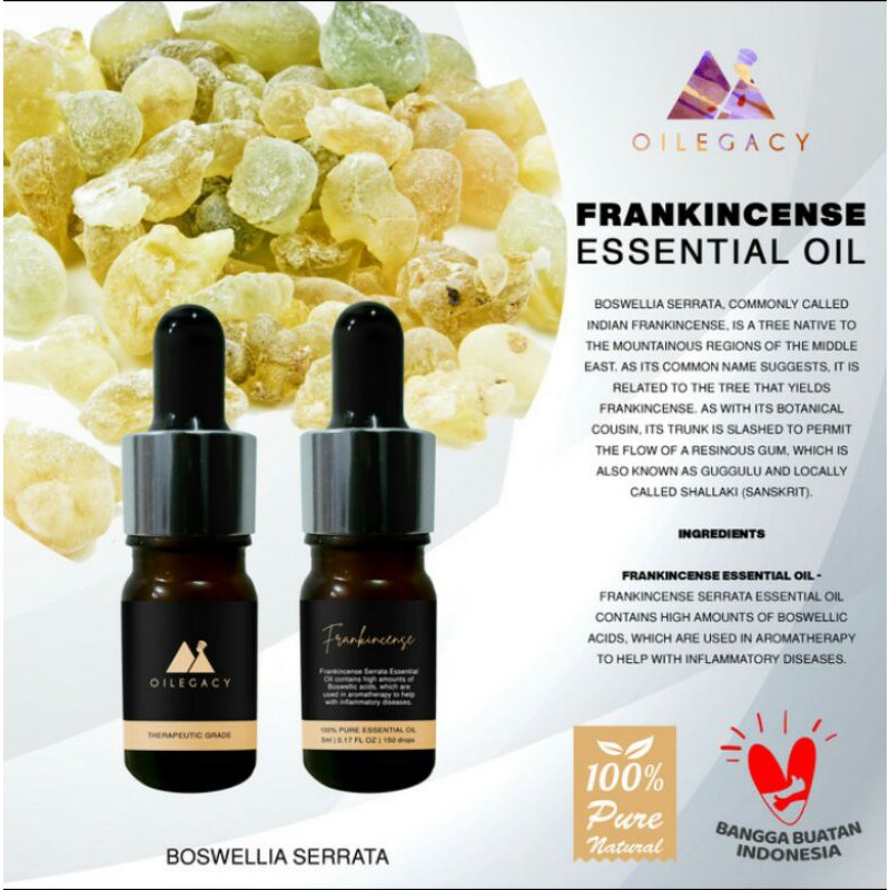 ESSENTIAL OIL | FRANKINCENSE | KEMENYAN | BOSWELLIA SERRATA | DROPPER | BOTOL PIPET | DIFFUSER