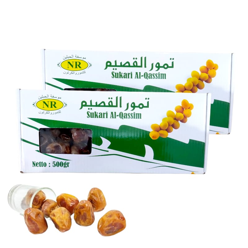 kurma sukari//raja//madu//al qossem 500gram Kemasan Dus