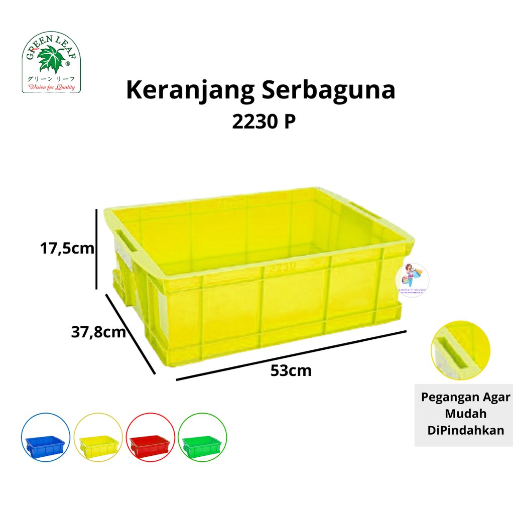 Keranjang Container Industri 2230 P Green Leaf