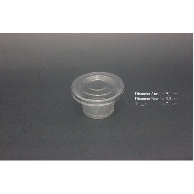 Gelas Agar Tutup 65ml isi 65pcs / Cup Jelly 65ml / Gelas Puding Pudding 65ml / Gelas Plastik Ice Cre