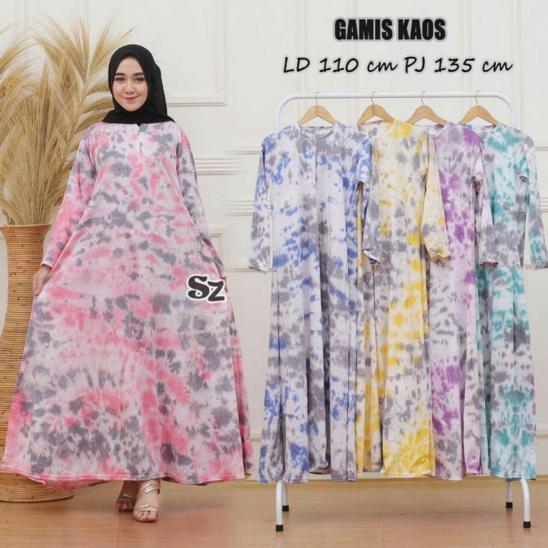 Gamis Bumil Jumbo  Ld 120 cm Bahan Kaos Bisa COD