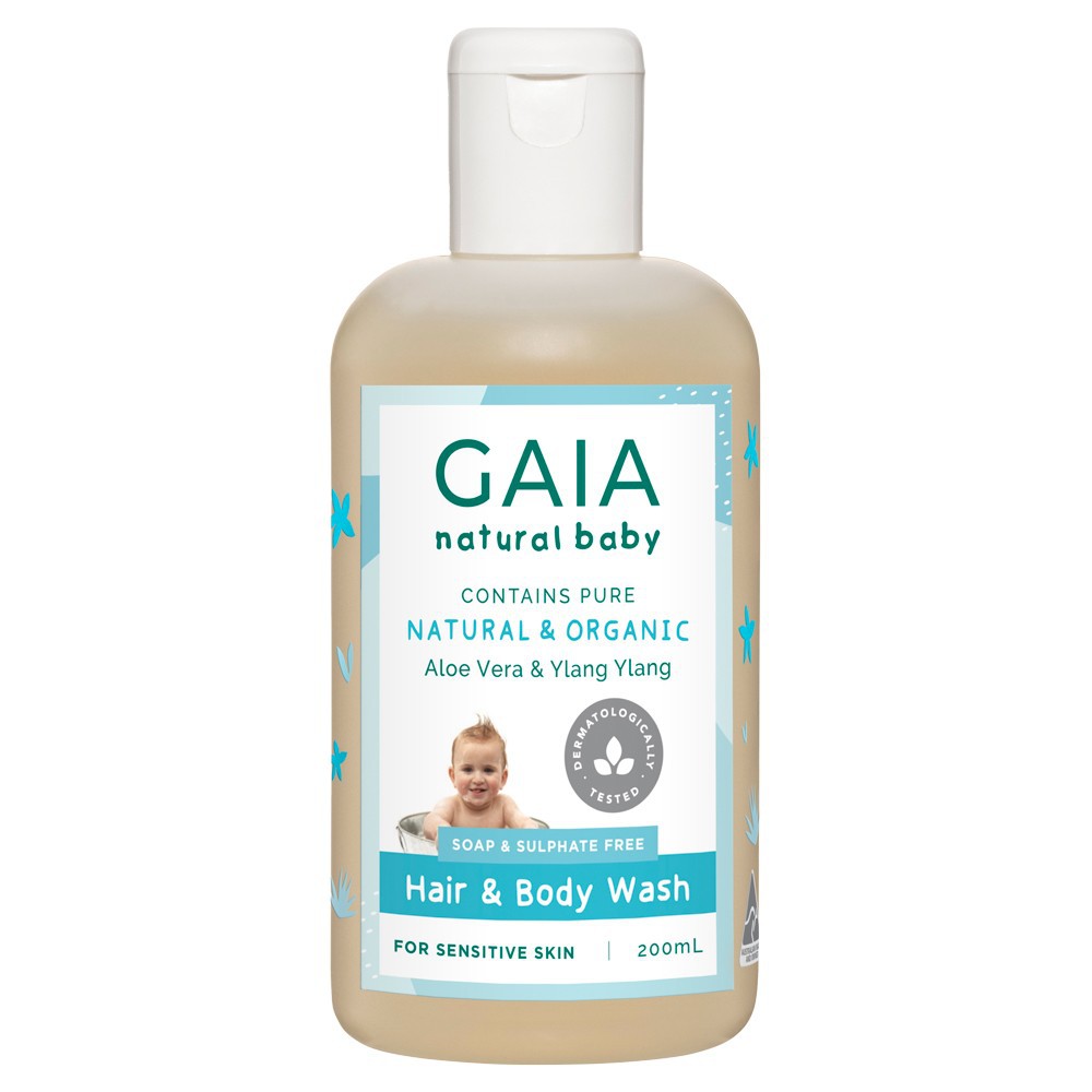 GAIA Natural Hair &amp; Body Wash 200ml 114105