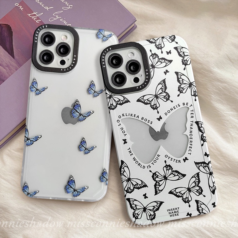 Soft Case Tpu Motif Kupu-Kupu Untuk IPhone 7 6 8P 11 13 12 Pro Max X XR XS Max 6S Plus 7 8 SE 2020 butterfly