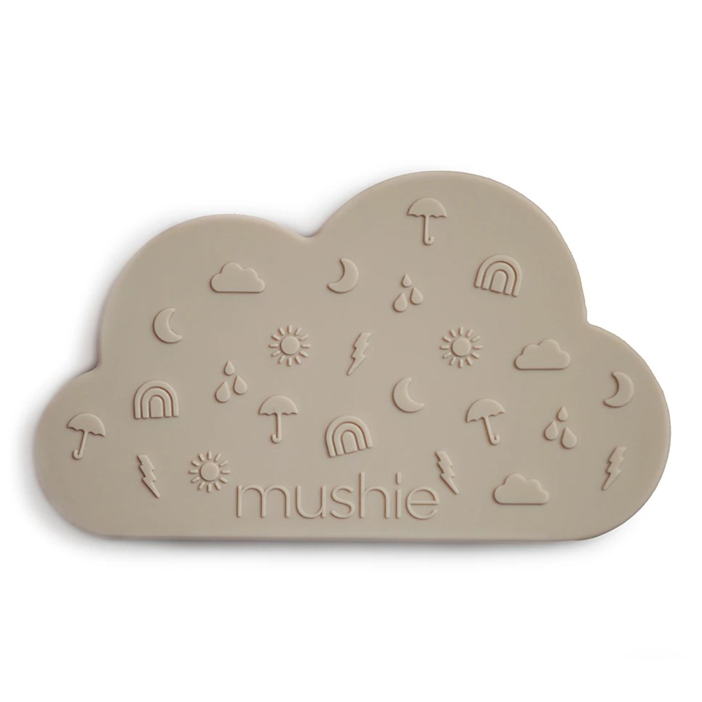 Mushie Teether - Rainbow Bear Cat Silicone Teething Toy Baby Anak Bayi Mainan Gigitan Silikon Gigi-Cloud - Gray