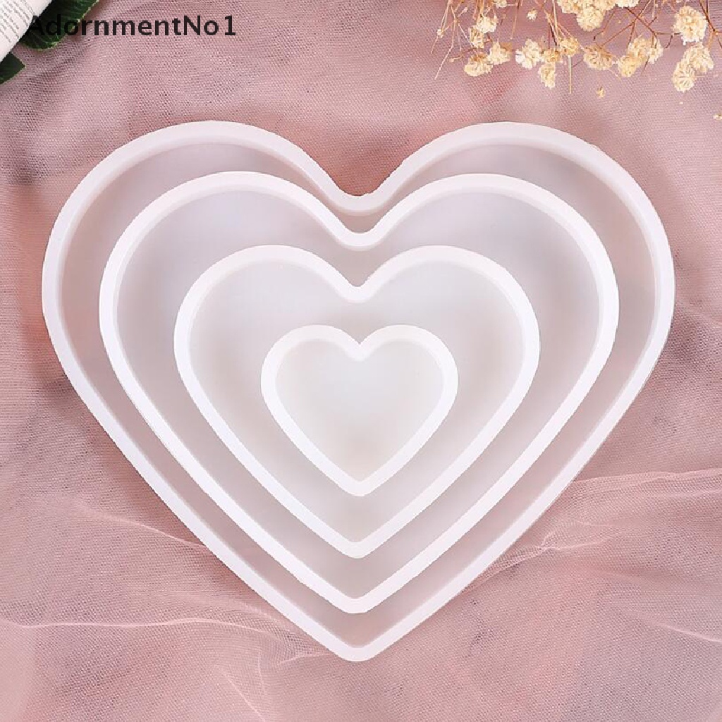 [AdornmentNo1] Heart Shape Coaster Silicone Mold DIY Jewelry Tray Candle Holder UV Resin Mould [new]