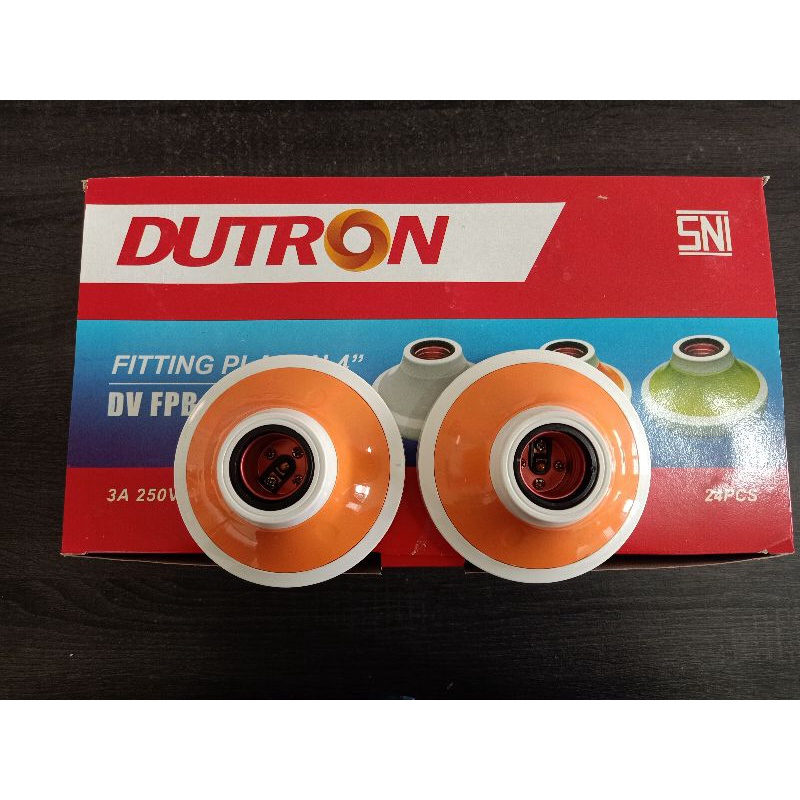 FITTING PLAFON 4&quot; DUTRON  PUTIH ORANYE HIJAU DV-FPB-04 COLOKAN LAMPU ATAP