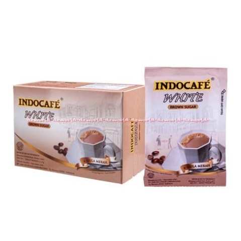 Indocafe White Brown Sugar 5sachet Kopi Instan Indo cafe Gula Jawa Gula Merah Indo Cafe 3in1 Instant Coffee Brownsugar 5pcs